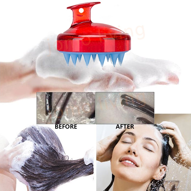 Scalp Massager Soft Silicone Hair Shampoo Massage Hair Brush Comb