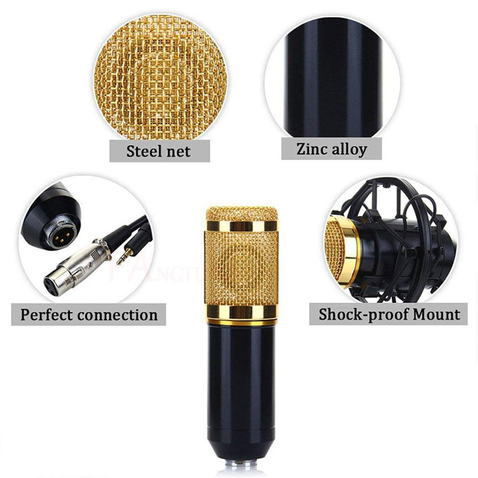 BM 800 Condenser Microphone Sound Recording For Radio Broad cast Singing KTV Karaoke Live broadcast