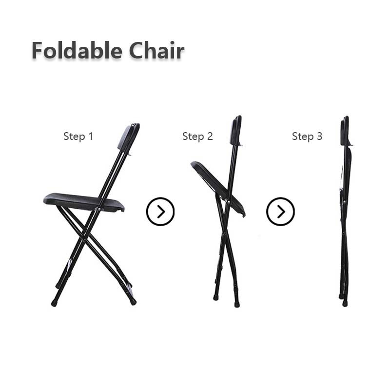 JOMO Premium HDPE Outdoor Portable Folding Chair Armless Lightweight Backrest Furniture Chair