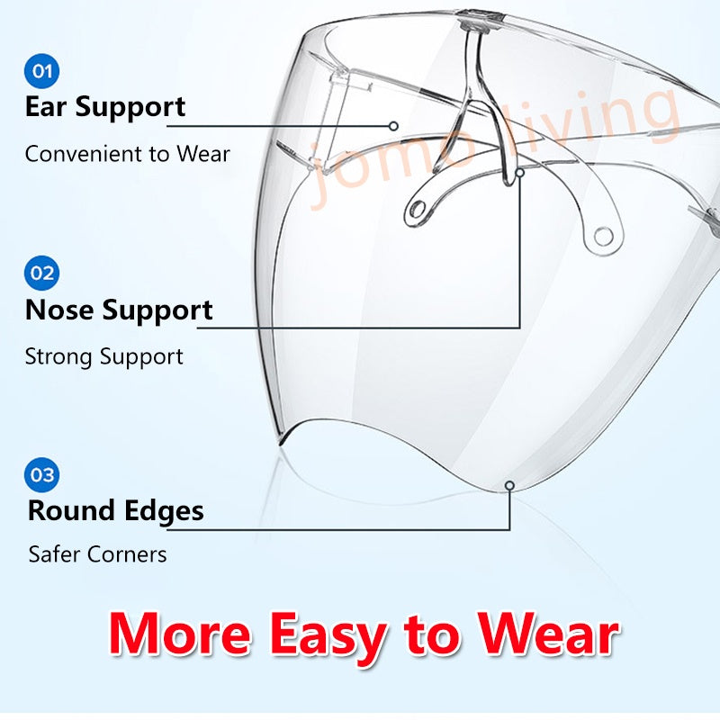 Kids Adults Solid Full Face Protection Shield Mask Acrylic Transparent 100% Anti Fog Face Shield Sheild