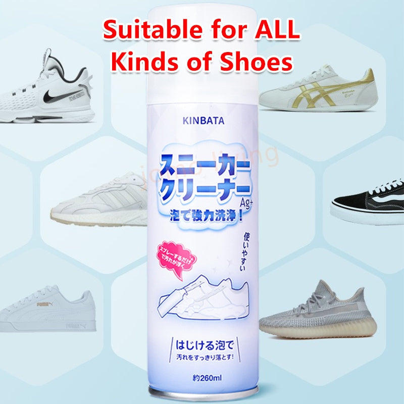 Japan Kinbata White Shoe Cleaner Sneaker Cleaning Agent Free-Wash Decontamination Foam