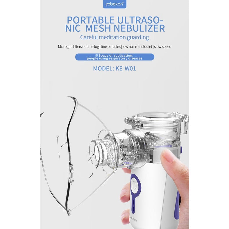 Atomizer Portable Ultrasonic Mesh Nebulizer Spray Large Fog Steam Inhaler Medical Device