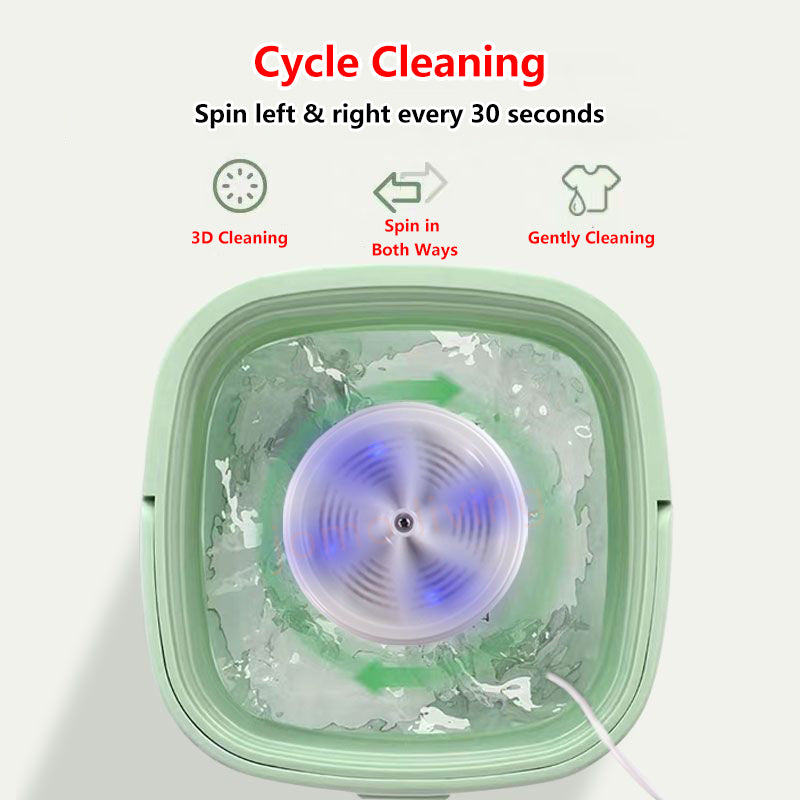 JOMO Mini Turbine Washing Machine Portable Small Ultrasonic Washer Socks / Underwear Washing Machine