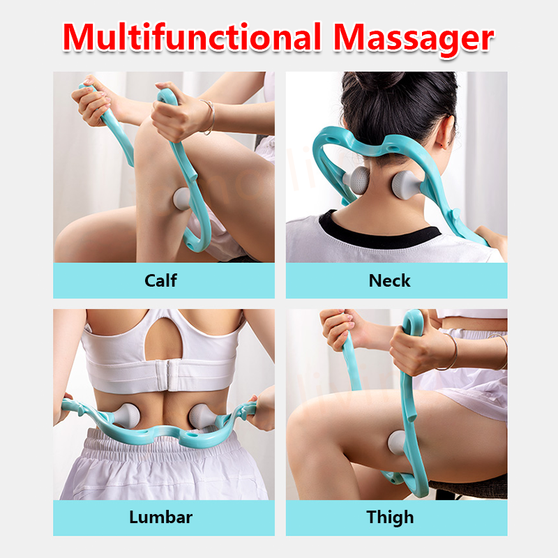 Cervical Vertebra Massager Plastic Manual Neck Massager Office Neck Massage Tool Pressure Pain Relieve Hand Roller