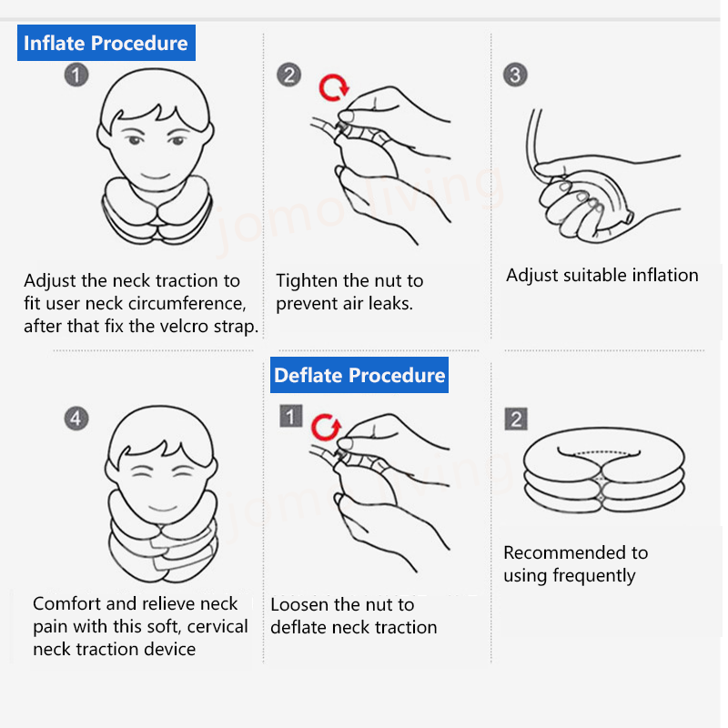 Neck Cervical Traction Device Inflatable Neck Brace Support Cervical Collar Air Traction Massager Therapy Device Health