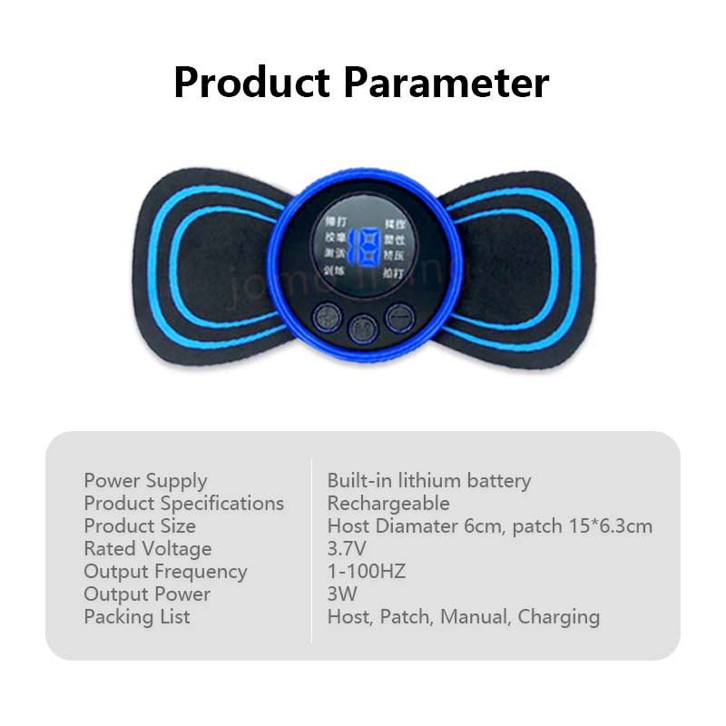 JOMO EMS Pulse Intelligent Massage Patch Cervical Neck Foot Shoulder Leg Body Massager 8 Mode 19 Gears