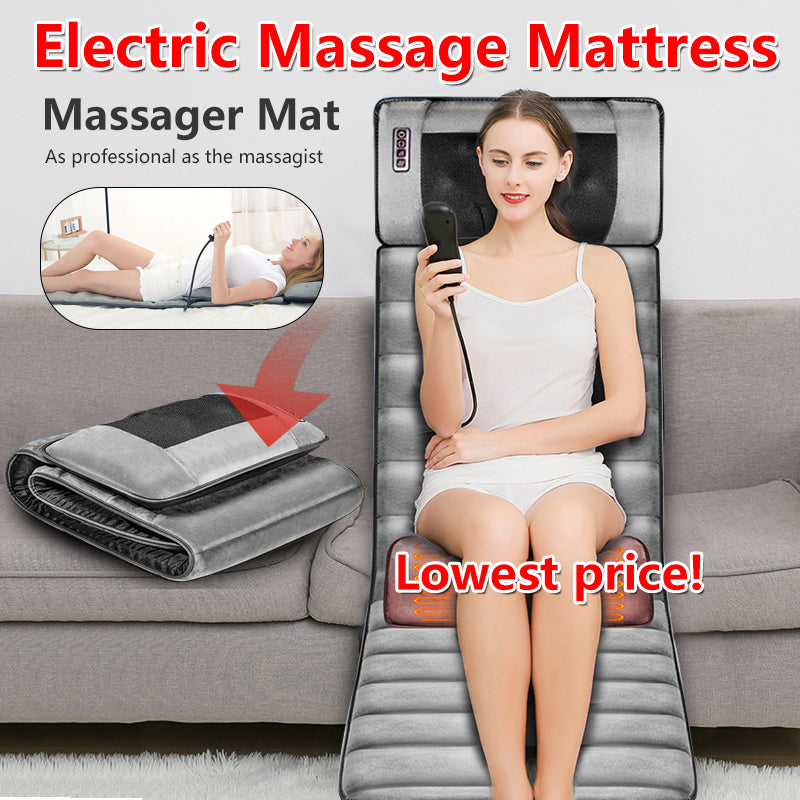FULL BODY Multi-Functional Electric Shiatsu Back Neck Heating Massage Mattress Pad