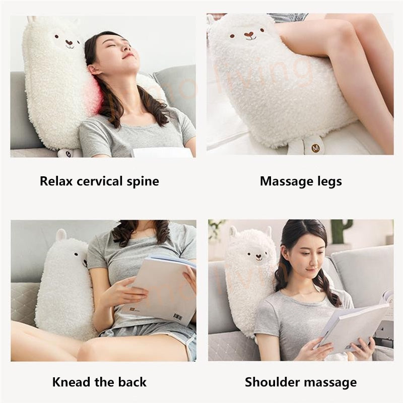 JOMO Electric Alpaca Heat Massager Pillow Cushion Hot Compress Massage Cute Gift Idea