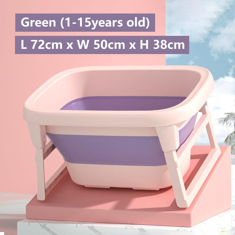 Baby Bathing Bathtub Mat Foldable Bath Tub Pad Newborn Anti-Slip Soft Comfort Body Cushion