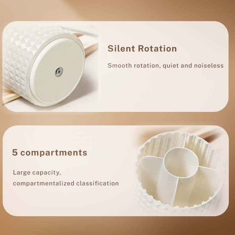 360° Makeup Brush Barrel Makeup Brush Storage Holder Dust-Proof Waterproof Dressing Table Box