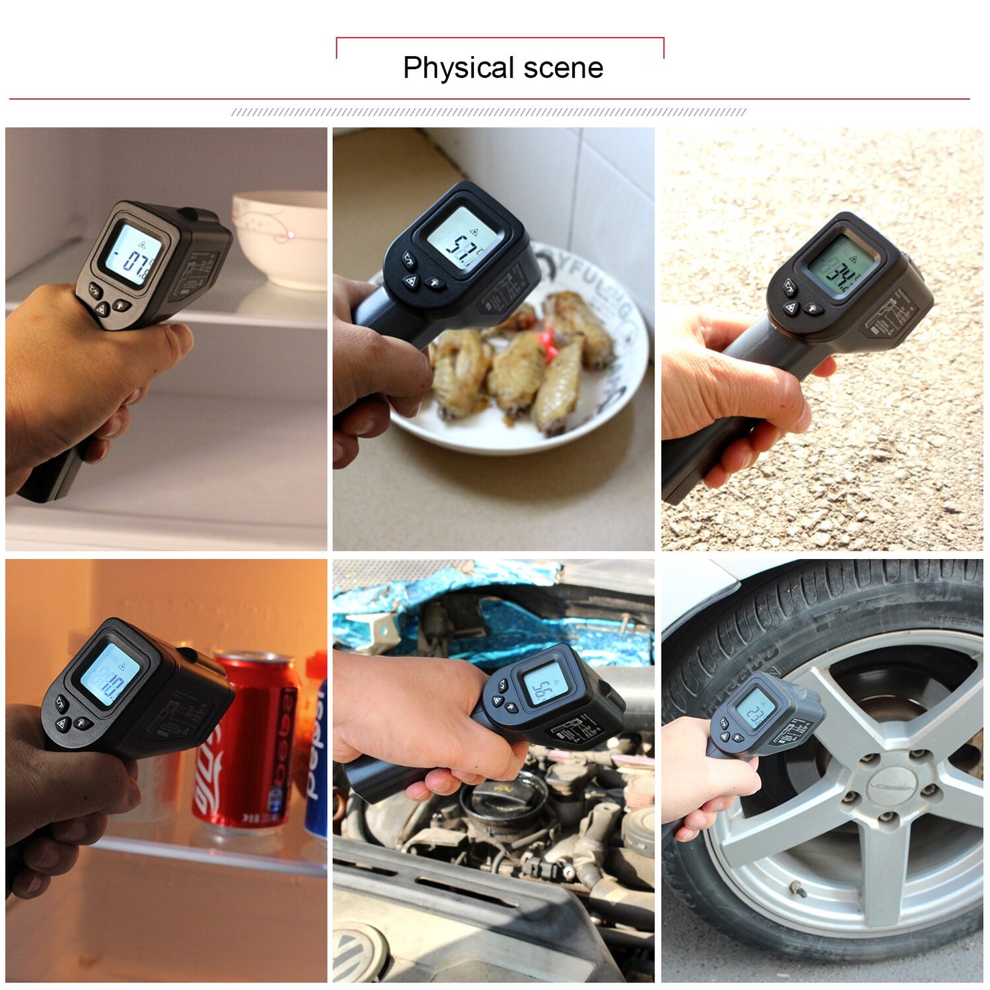 High Accuracy Industrial Infrared Food Thermometer Kitchen Cooking Baking Thermometer