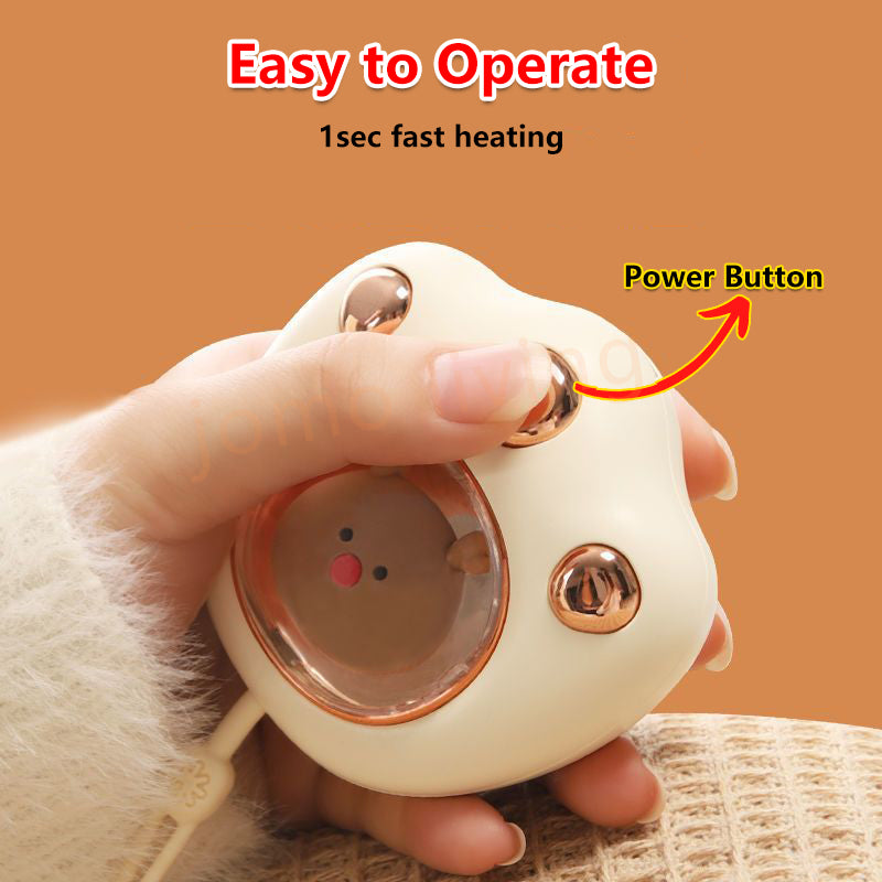 JOMO Cat Paw Hand Warmer Instant Cute Warmer Heating Pack Electric Heat Pack USB Warmer
