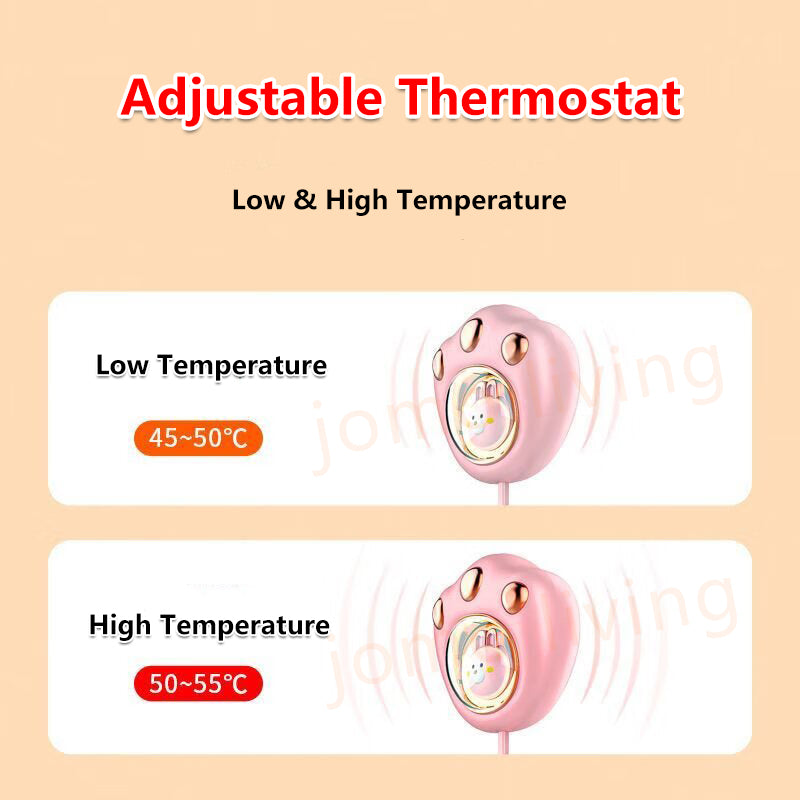 JOMO Cat Paw Hand Warmer Instant Cute Warmer Heating Pack Electric Heat Pack USB Warmer