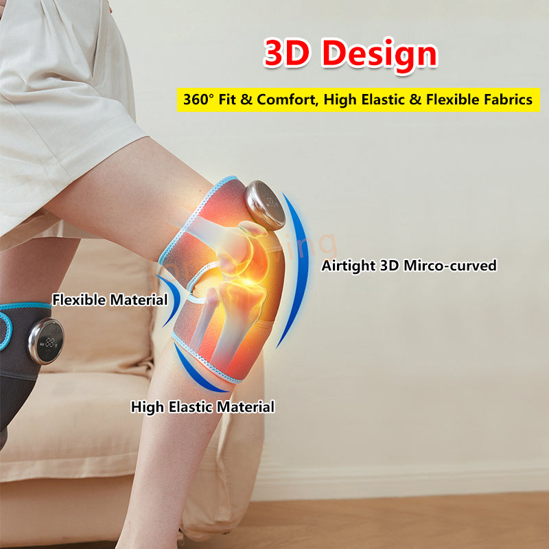 JOMO 3 in 1 Knee Shoulder Elbow Heating Massager Wireless Knee Warmer Pain Relief Massage Pad