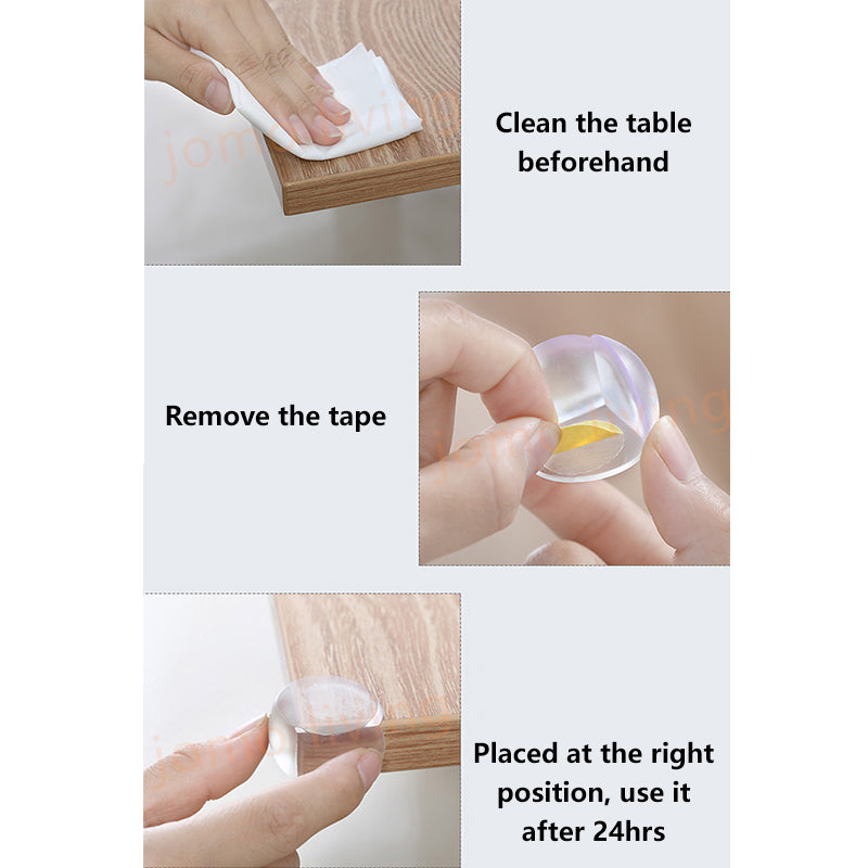 4pcs Transparent Edge Protector Baby Kids Protection Table Corner Guard Safety Anti Collision