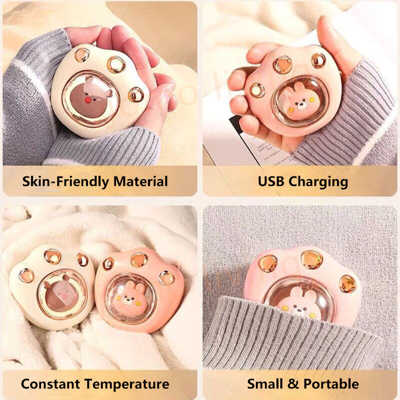 JOMO Cat Paw Hand Warmer Instant Cute Warmer Heating Pack Electric Heat Pack USB Warmer