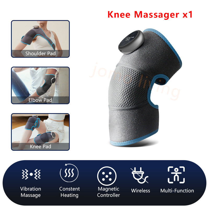 JOMO 3 in 1 Knee Shoulder Elbow Heating Massager Wireless Knee Warmer Pain Relief Massage Pad