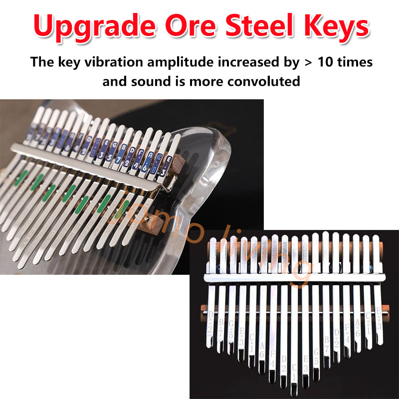 17 Keys / 21 Keys Mahogany Kalimba 卡林巴 Beginners Portable Acoustic Acrylic Finger Piano