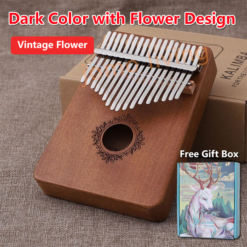 17 Keys / 21 Keys Mahogany Kalimba 卡林巴 Beginners Portable Acoustic Acrylic Finger Piano
