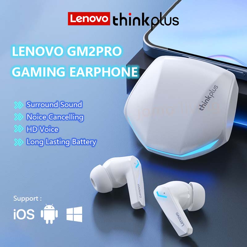 Lenovo Thinkplus GM2 Pro Wireless Gaming Blue Tooth Earphone Sport