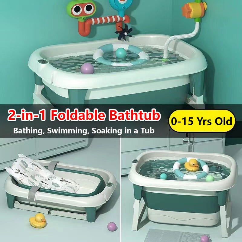 Baby Bathing Bathtub Mat Foldable Bath Tub Pad Newborn Anti-Slip Soft Comfort Body Cushion