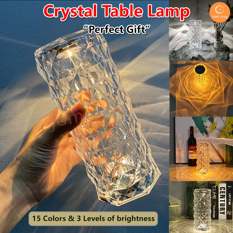 Diamond Table Lamp Crystal Side Lamp Dining Table Diamond Light LED Night Lamp Gift Idea