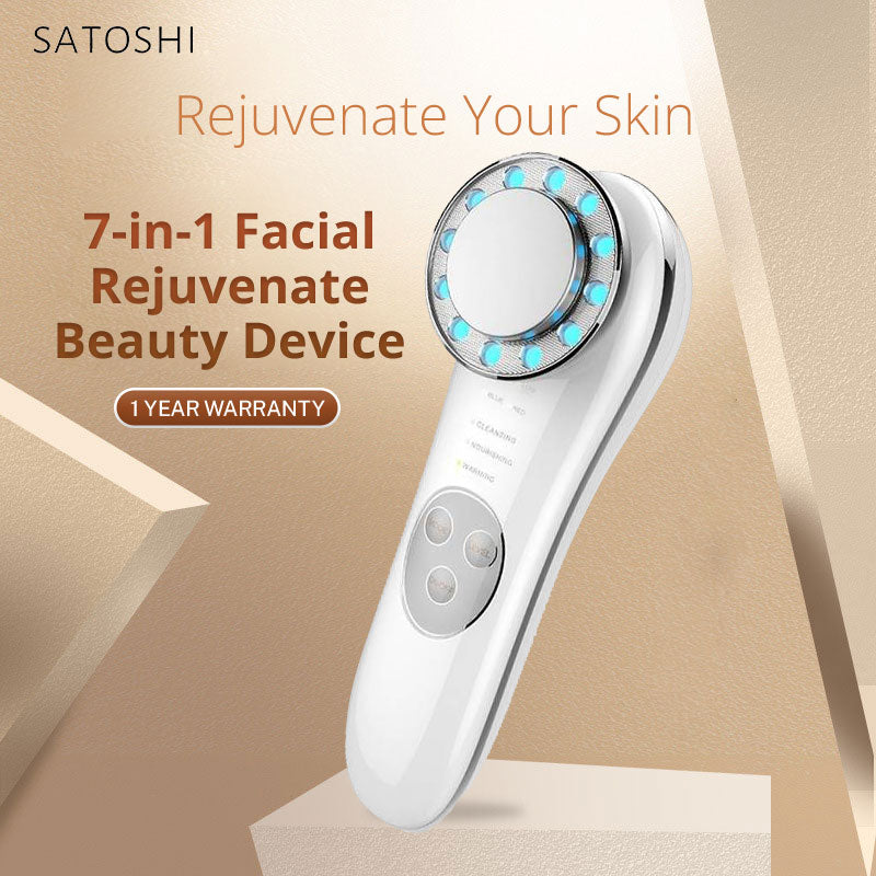 SATOSHI Premium 7 in 1 Skin Rejuvenate Beauty Device Vibrating Facial Massager Skin Care Tools Lifting Tighting 美容仪