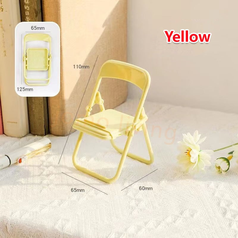 Mini Cute Phone Stand Holder Foldable Tablet Holder Pastel Mini Chair Mobile Phone Holder