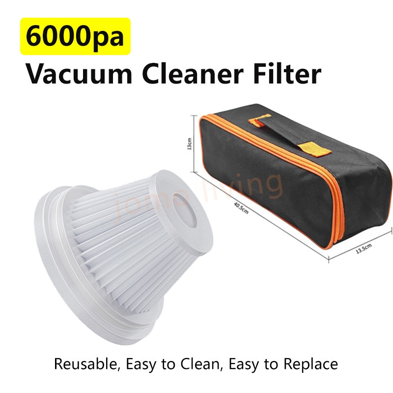 6000pa 120W Wireless Handheld Car Home Vacuum Cleaner Powerful Suction Mini Light Portable Vacuum Bag