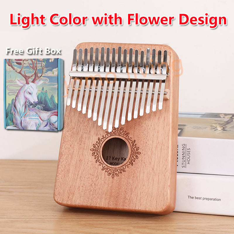 17 Keys / 21 Keys Mahogany Kalimba 卡林巴 Beginners Portable Acoustic Acrylic Finger Piano