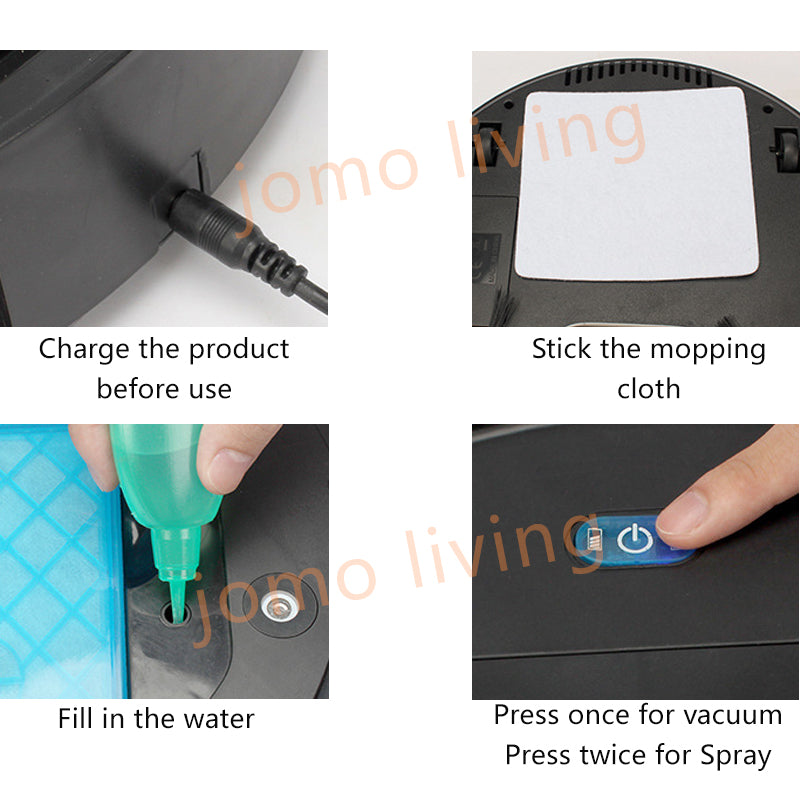 Fully Automatic Cordless Smart Robot Vacuum Cleaner Sweeping Robot Humidifier Robotic Vacuum