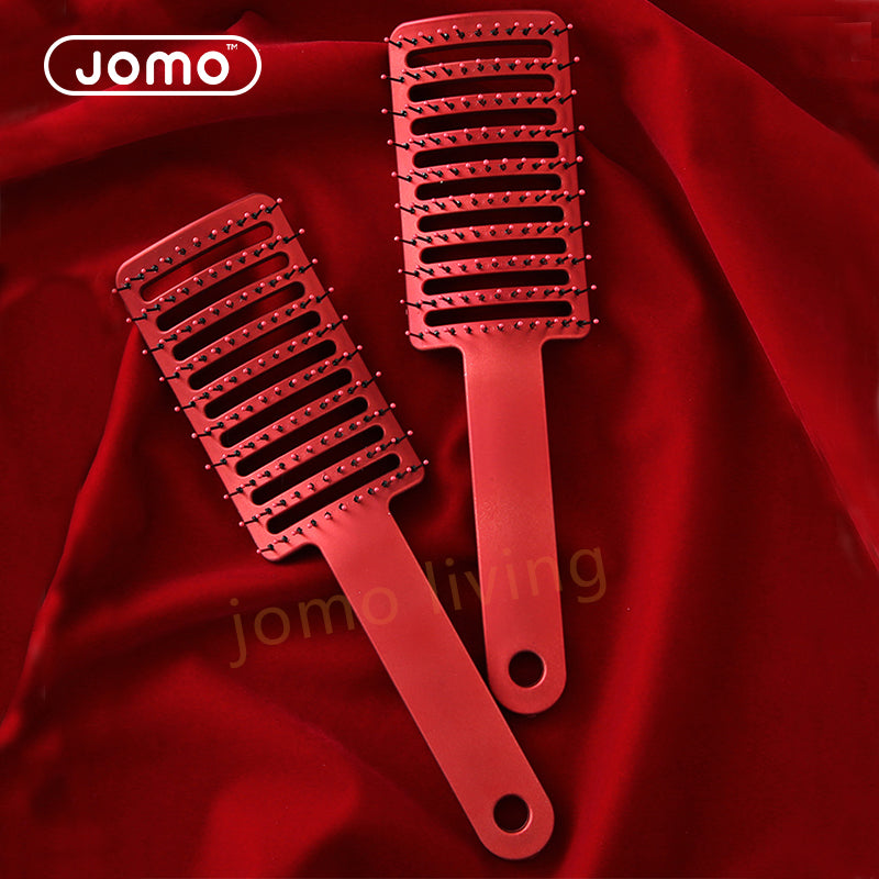 JOMO Rib Bone Hair Massage Comb Curved Scalp Massage Comb Detangle Hair Styling Comb Hair Volumizing