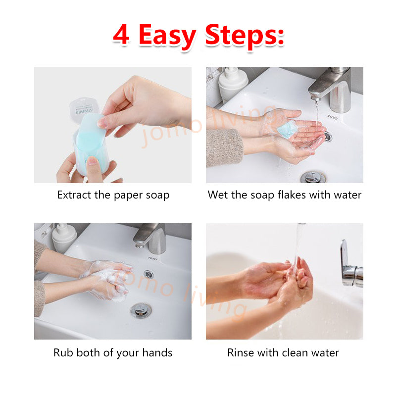Japan Kinbata Paper Soap Travel Disposable Soap Hand Wash Portable Paper Soap Gift Idea