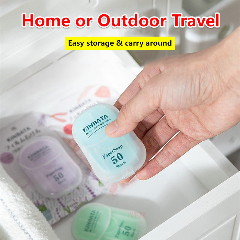 Japan Kinbata Paper Soap Travel Disposable Soap Hand Wash Portable Paper Soap Gift Idea