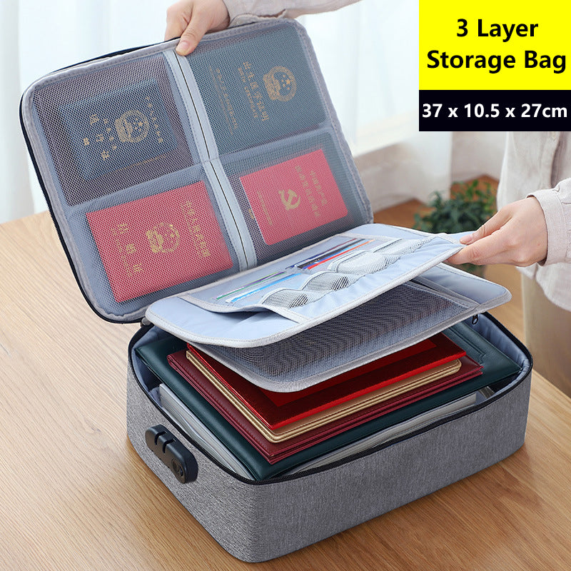 Travel Multi Layer Storage Bag Passport Certificate Document Card Storage Organizer Bag