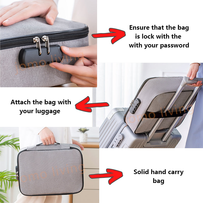 Travel Multi Layer Storage Bag Passport Certificate Document Card Storage Organizer Bag