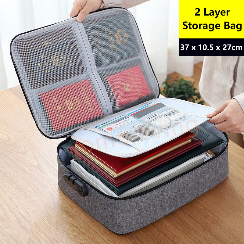 Travel Multi Layer Storage Bag Passport Certificate Document Card Storage Organizer Bag