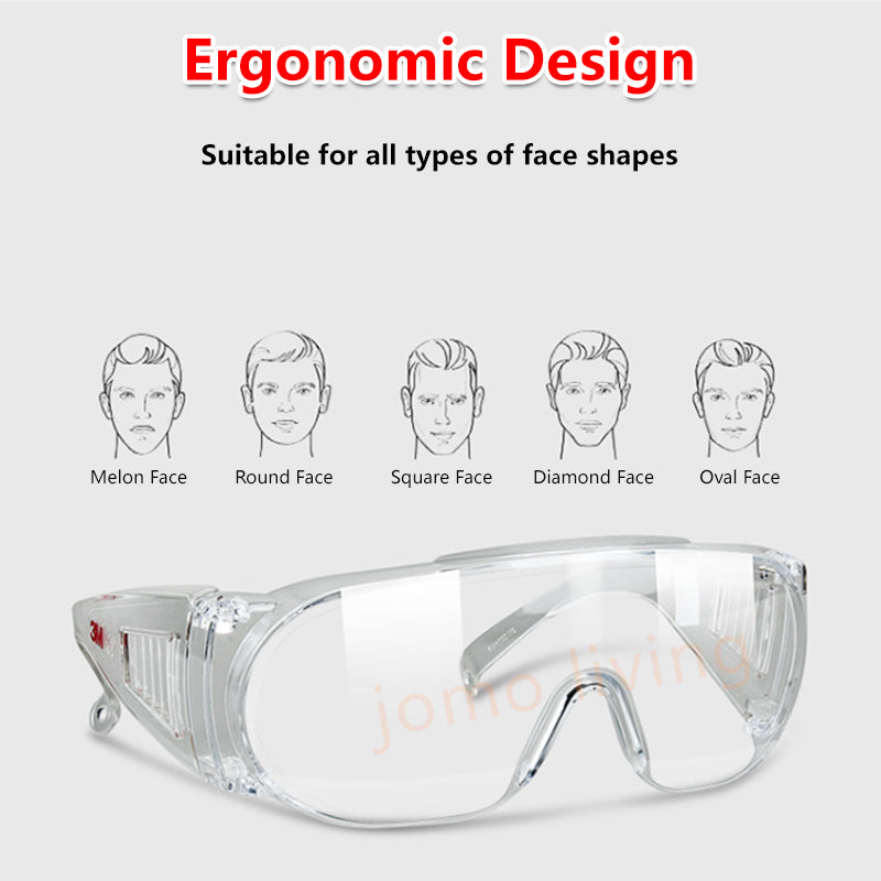 3M Safety Professional Goggles Eyewear UV Protection Eye Wear Face shield face mask