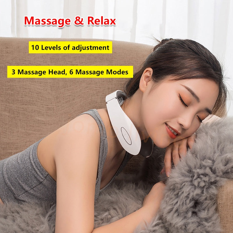 3 Head 3D Smart Neck Massager Cervical Spine Massage Electric Acupuncture Portable Massager Gift Idea