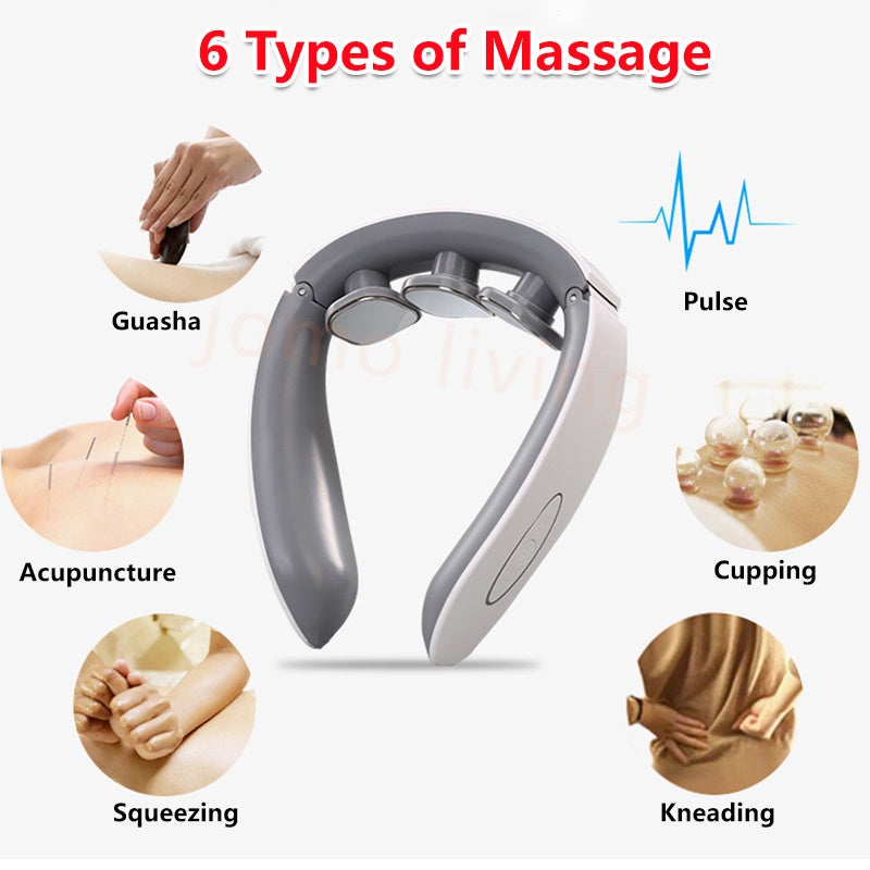 3 Head 3D Smart Neck Massager Cervical Spine Massage Electric Acupuncture Portable Massager Gift Idea