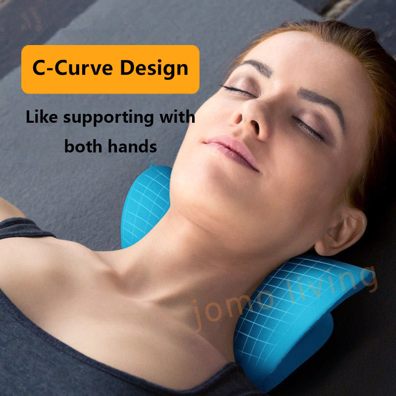JOMO Neck Massager V & C Shape Pillow Neck Stretcher Relax