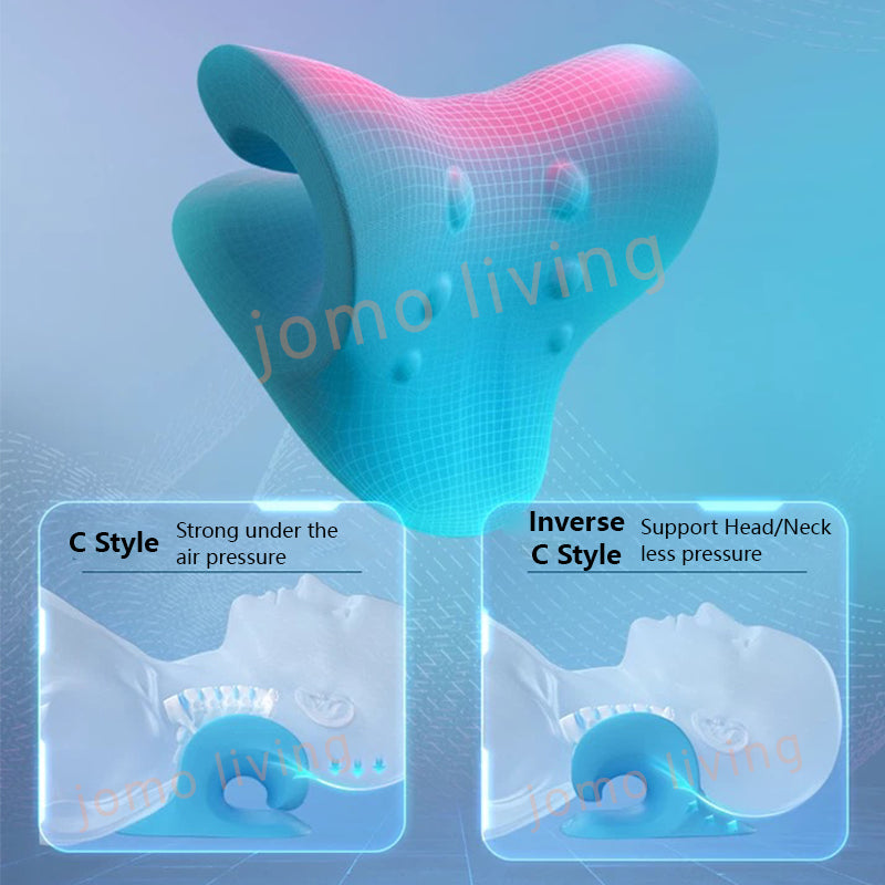 JOMO Neck Massager V & C Shape Pillow Neck Stretcher Relax