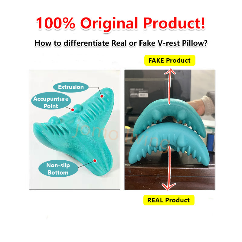 JOMO Neck Massager V & C Shape Pillow Neck Stretcher Relax