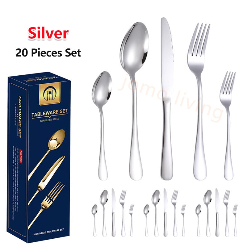 Stainless Steel 24 pcs Utensils Set Cutlery Gift Set Gift Idea