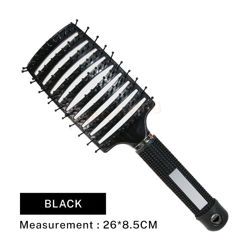 JOMO Rib Bone Hair Massage Comb Curved Scalp Massage Comb Detangle Hair Styling Comb Hair Volumizing