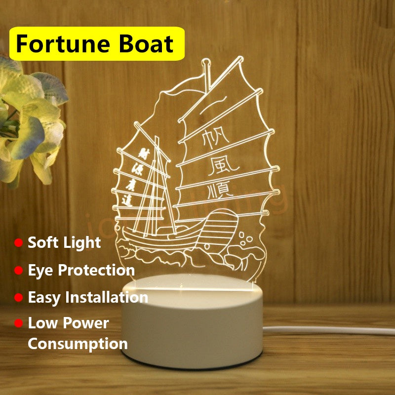 3D LED Light Gift Warm Light Bedroom Table Lamp USB Light Birthday Gift Idea Vday Present