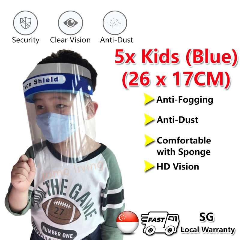 Kids Adults Solid Full Face Protection Shield Mask Acrylic Transparent 100% Anti Fog Face Shield Sheild