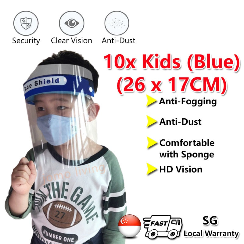 Kids Adults Solid Full Face Protection Shield Mask Acrylic Transparent 100% Anti Fog Face Shield Sheild