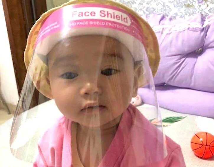 Adult Kids Full Face Shield Acrylic Protective Transparent Cap Face Mask PET Isolation Mask