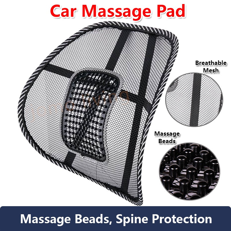 Massage Bead Lumbar Back Support Spine Posture Correction Car Seat Chair Cushion Pad
